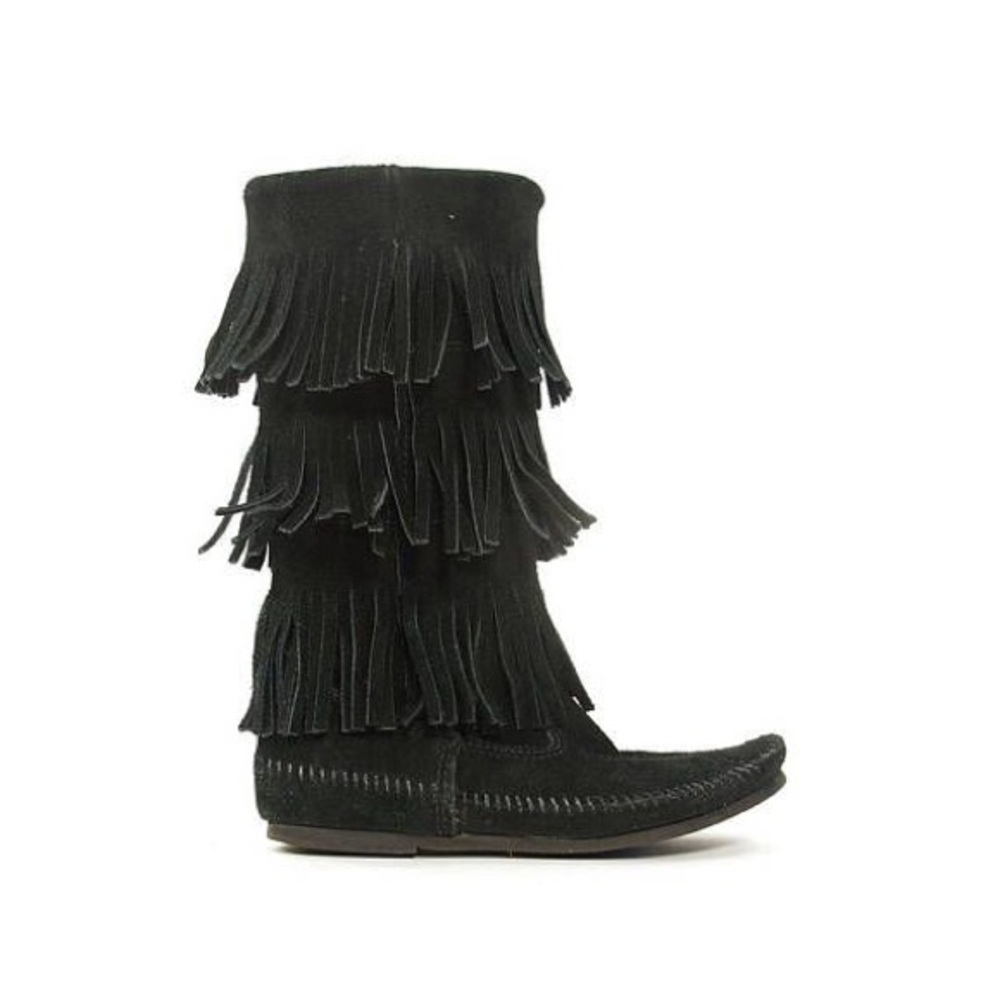 Minnetonka Moccasin high black boot